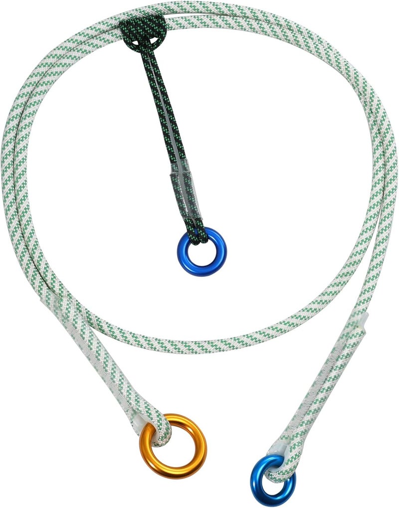 KINGTLE 12mm Heavy Duty Prusik Climbing Rope & Cord Set - 30kN Main Rope + 8kN Friction Cord, Zero-Slip Grip, 100% Polyester for Rock Climbing, Arborist & Rescue, 90cm/120cm/250cm (250CM) - Image 1